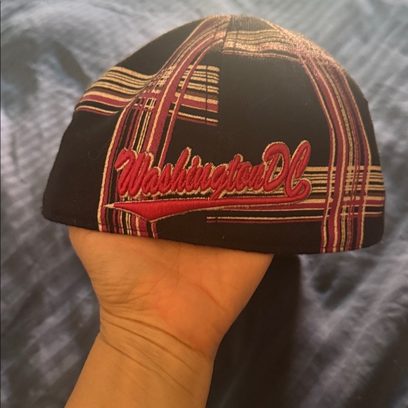DC Black Snapback Pink, White Plaid Embroidery - Picture 2 of 8